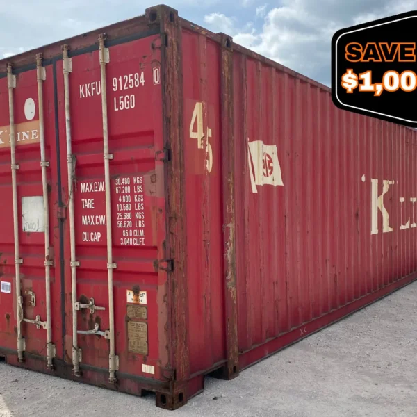 45′ HC Wind and Watertight Shipping Container