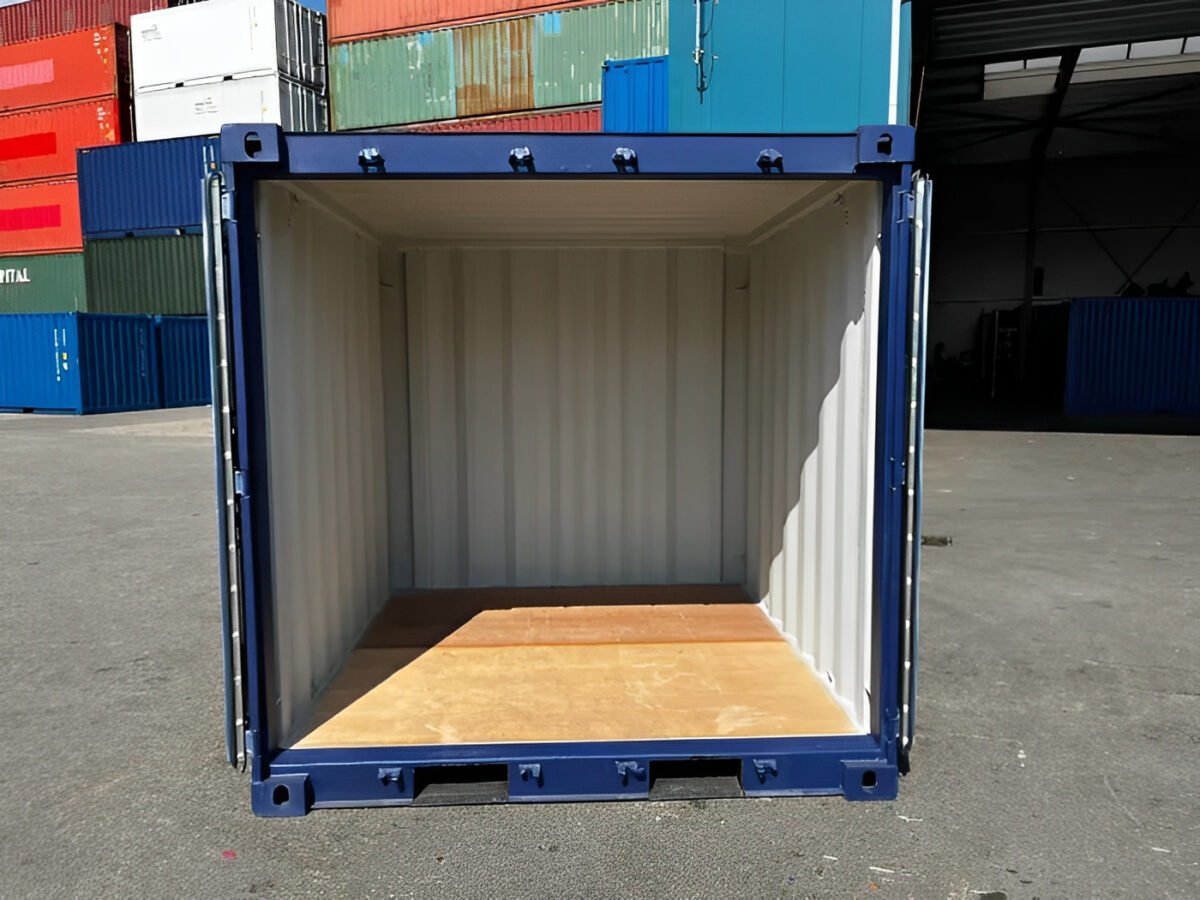 8Ft Shipping Container One Trip Blue – Service-First container Sales