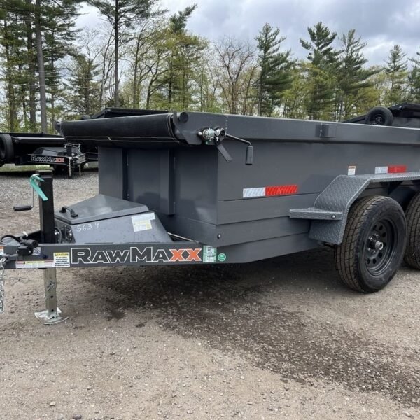 2024 RawMaxx 5X10 7K Powder Coated Dump Trailer w/Tarp Kit