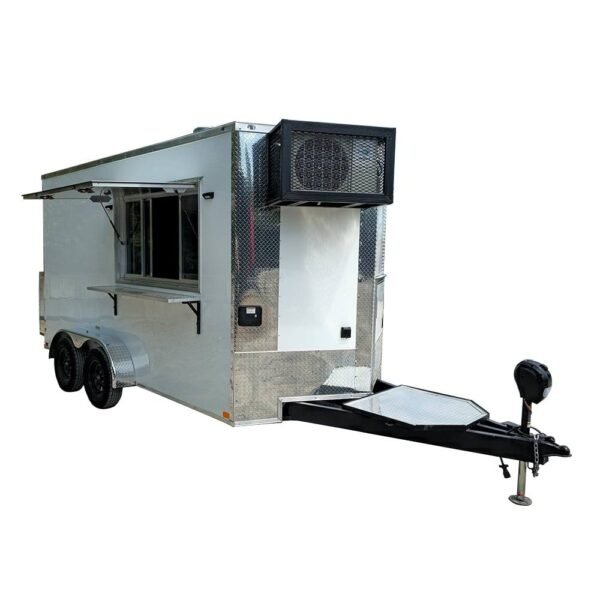 7' X 14' White Concession Trailer Food Event Catering