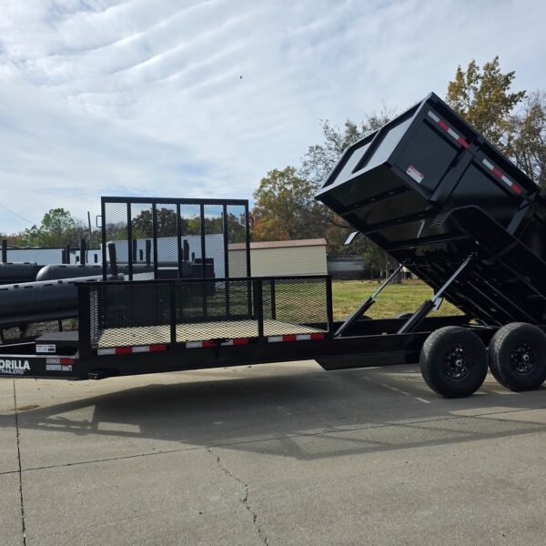 7x20 Hybrid Dump Utility Trailer with 3ft Sides Equipment (2) 7K Axles