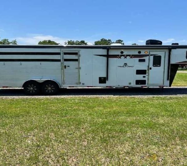 2024 Bison Trail Hand 708160 Stock Trailer with 8′ Short Wall