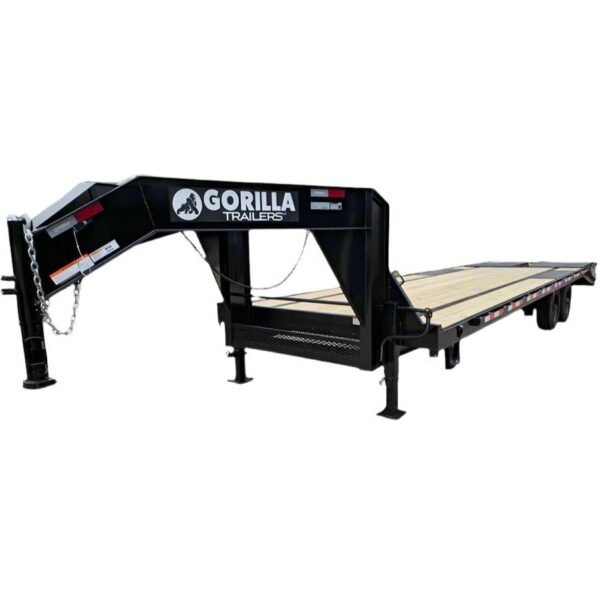 8.5×30 Gooseneck Deckover Dovetail Trailer (2) 10K Axles King Kong Ramps 20K GVWR
