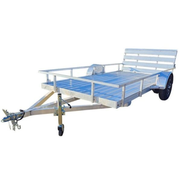 6.4’x12′ Aluminum Utility Trailer With Gate Aluminum Wheels 3500 lb Axle