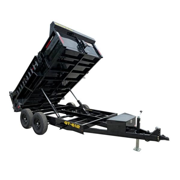 6x12 Heavy Duty Dump Trailer 2- 5,200 lb Axles and 2ft Sides 10K GVWR