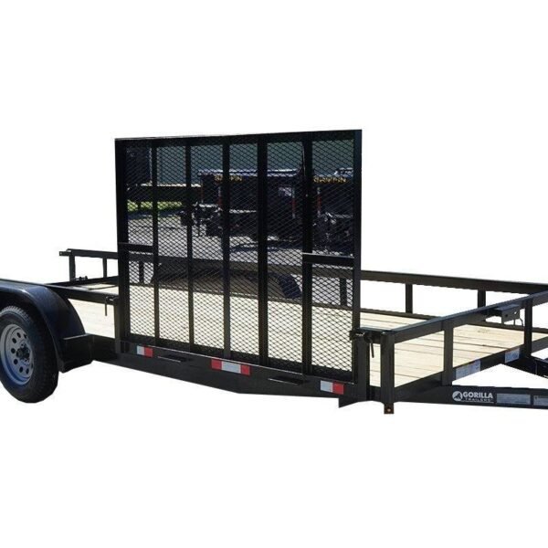 6.4×18 Dovetail Utility Trailer with Side Gate (2) 3,500lb Axle