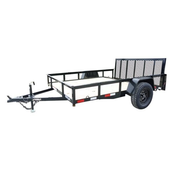 7×10 Powder Coated Dovetail Utility Trailer 3500lb Axle