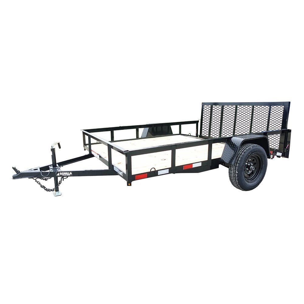 7X10_Utility_Trailer.jpg 7×10 Powder Coated Dovetail Utility Trailer 3500lb Axle - Image 1