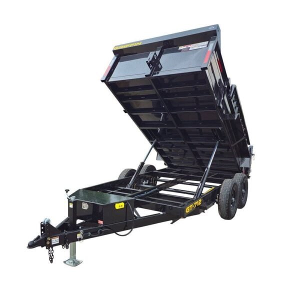 7×12 Hydraulic Dump Trailer with 2ft Sides (2) 6K Axles 12k GVWR