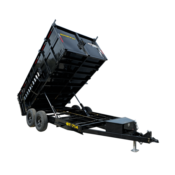 7×14 Hydraulic Dump Trailer with 4ft Sides (2) 7K Axles