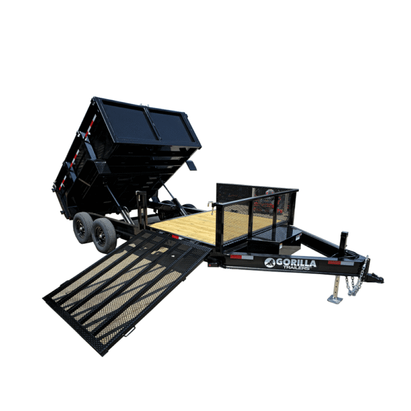 7×16 IBeam Hybrid Hydraulic Dump Trailer with 3ft Sides (2) 6K Axles