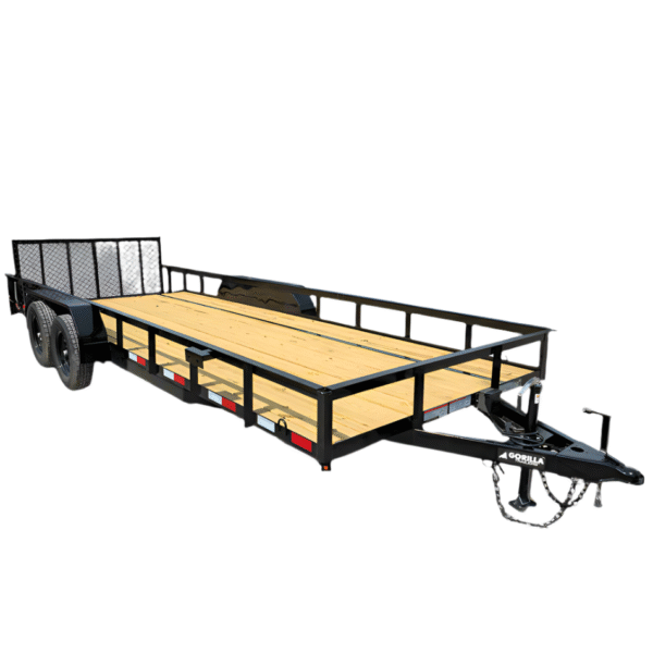 7×20 Utility Trailer Dovetail Powder Coated (2) 3500lb Axles 7k GVWR