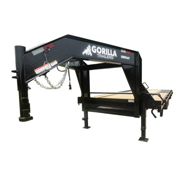 8.5×30 IBeam Gooseneck Deckover Trailer (2) 7K Axles King Kong Ramps 14K GVWR