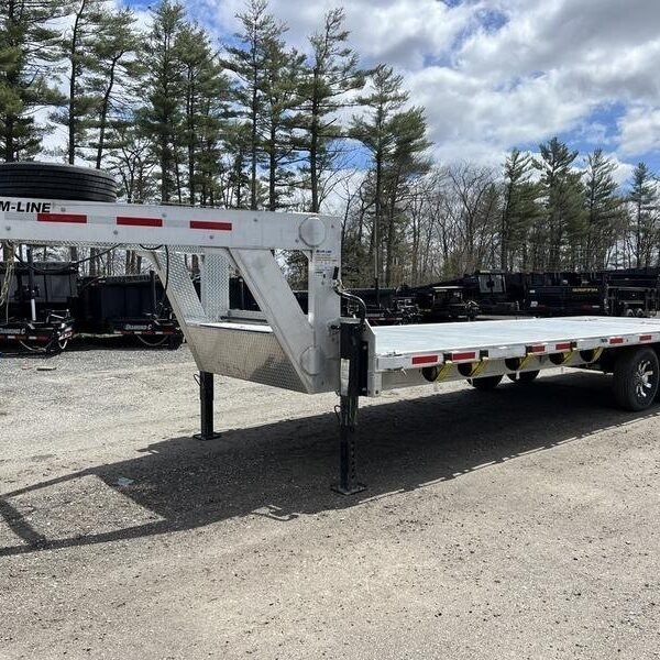 2024 Alum Line Trailers 8.5×24 13K Aluminum Gooseneck w/Flip-Over Ramps