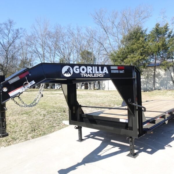 7×22 Gooseneck Tilt Car Hauler Trailer (2) 7K Drop Axles with Brakes