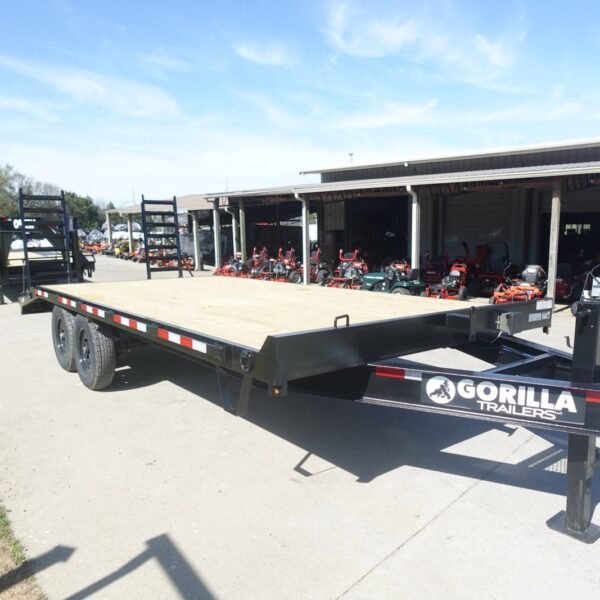 8.5×20 I-Beam Deckover Trailer (2) 7K Axles Stand-Up Ramps