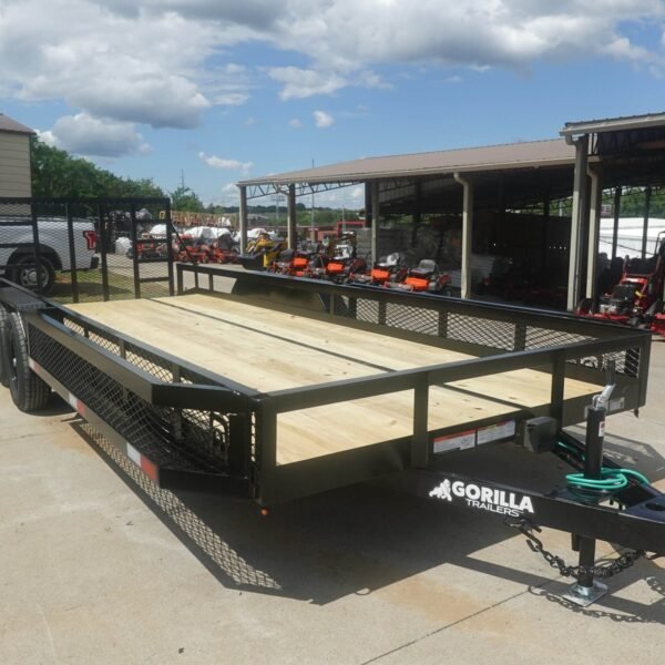 7×20 Heavy Duty Dovetail Utility Trailer Side Baskets (2) 5,200lb Axles Brakes