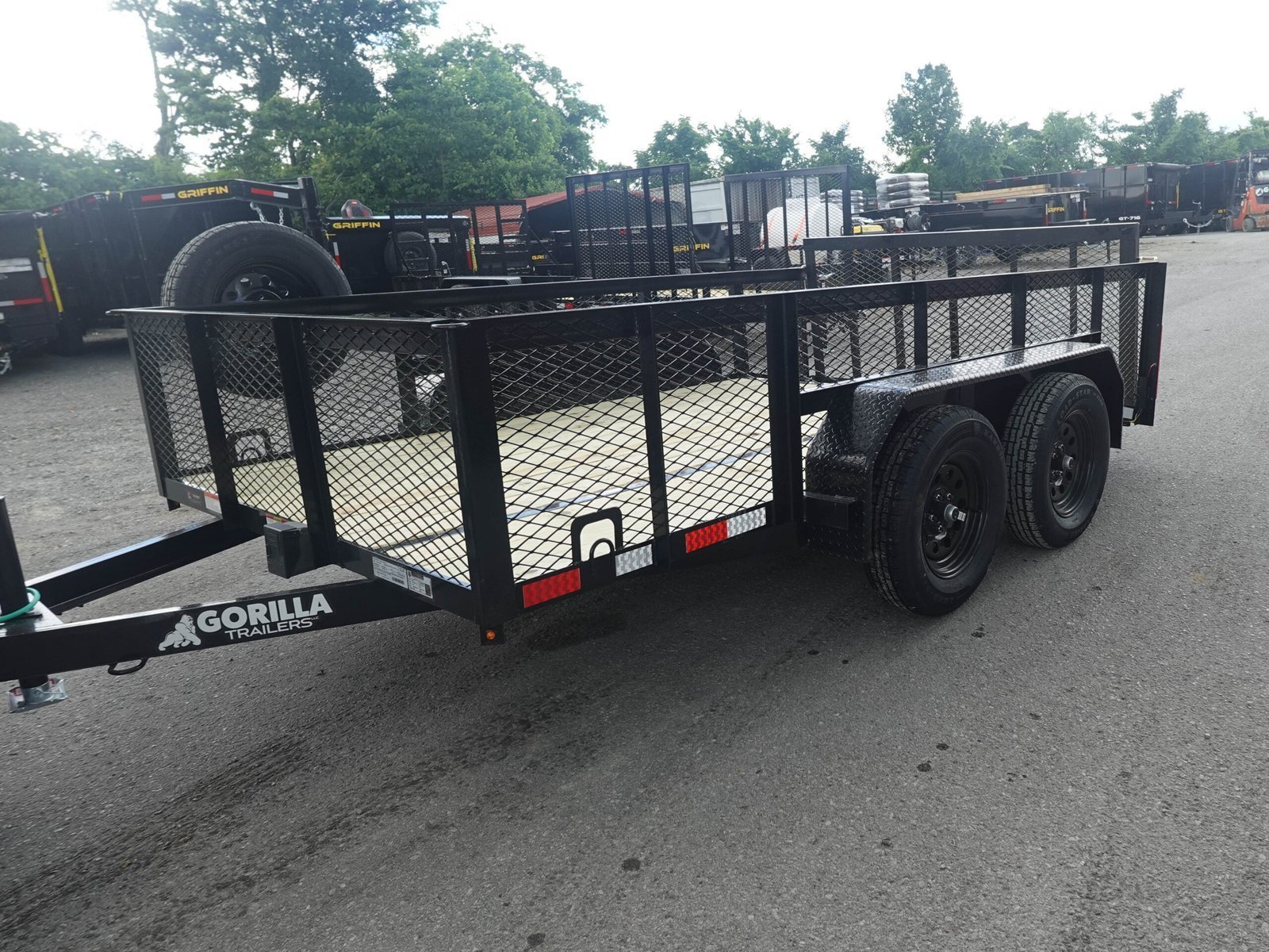 DSC04679-1-1-scaled-1.jpg 7×14 Tandem Utility Trailer (2) 5200lb Axles w/ Rear Brakes 2FT Mesh Sides Dovetail - Image 1