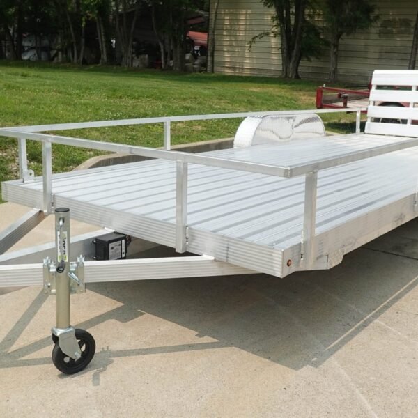 7′ x 18′ All Aluminum Utility Trailer Dual Axle Straight Deck
