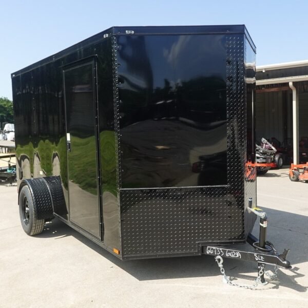 6×12 Enclosed Trailer Black