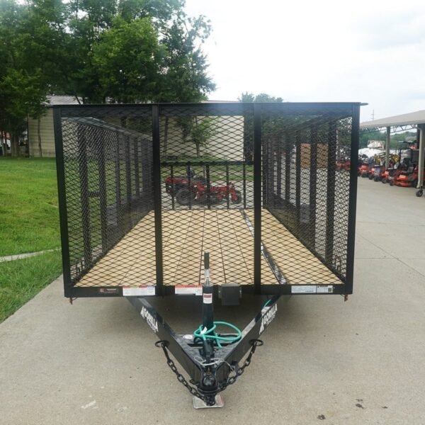 6.4×16 Dovetail Utility Trailer with 4ft Mesh Side (2) 3,500lb Axles