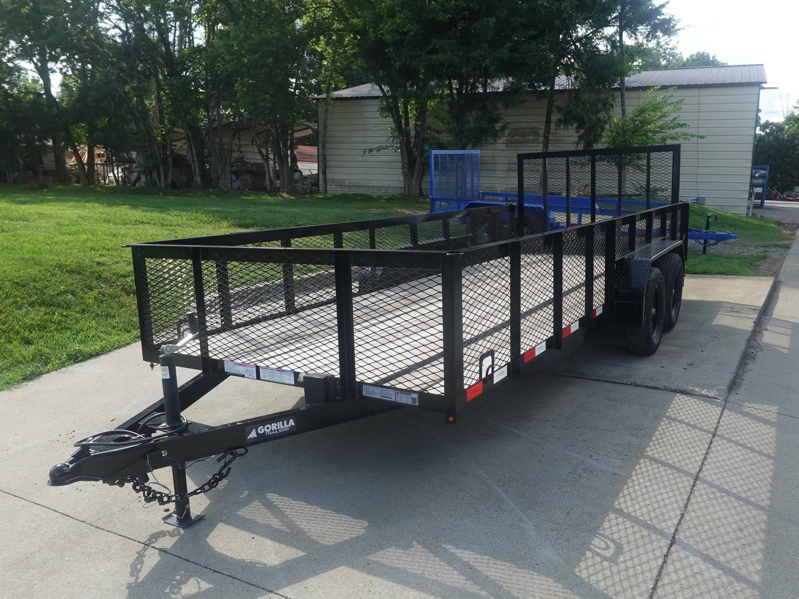 DSC05955_676fe701-4891-47cf-8254-1db1afa6f87e.jpg 6.4×18 Utility Trailer with 2FT Mesh Sides & Gate (2) 3,500LB Axles GVWR 7K - Image 1