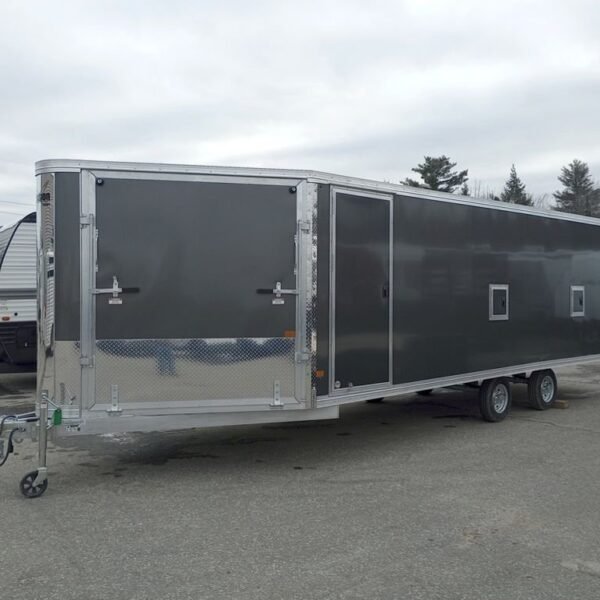 2024 Mission Trailers 101×24 Aluminum 4/5-Place Drive In/Out Deckover w/Galvanized Pkg, Canopy