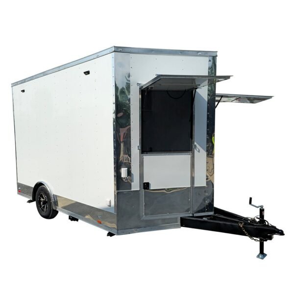 8.5' x 12' White Concession Trailer Food Event Catering and Vending