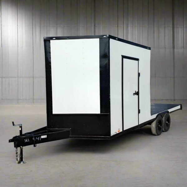 8.5′ X 20′ White With Blackout Hybrid Trailer