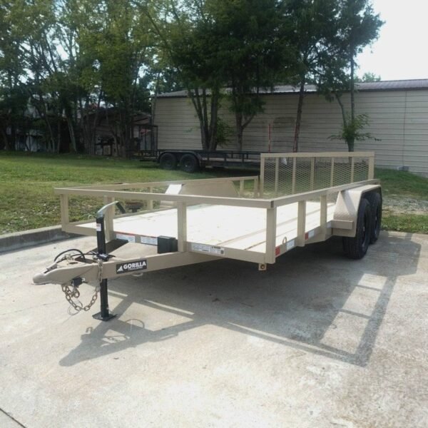 7×14 Straight Deck Tube Top Utility Trailer (2) 3,500lb Axles