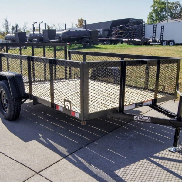 6.4×10 Dovetail Utility Trailer with 2ft Mesh Sides 3,500lb Axle