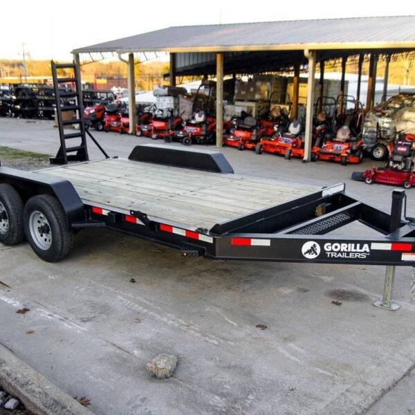 7×14 IBeam Equipment Trailer (2) 5200lb Axles with Stand-Up Ramps 10K GVWR