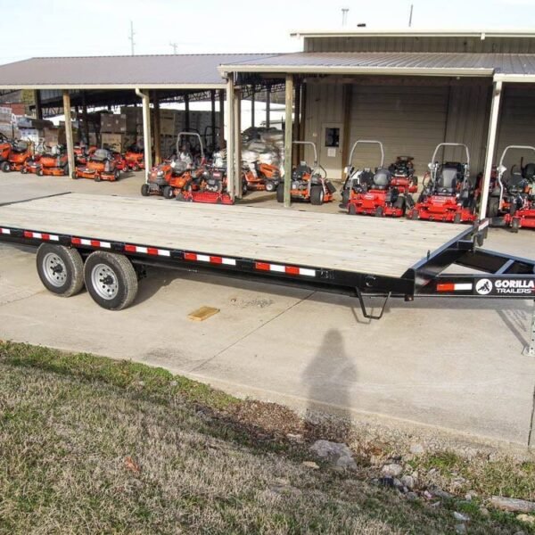 8.5×22 IBeam Deckover Equipment Trailer Straight Deck (2) 5200lb Axles