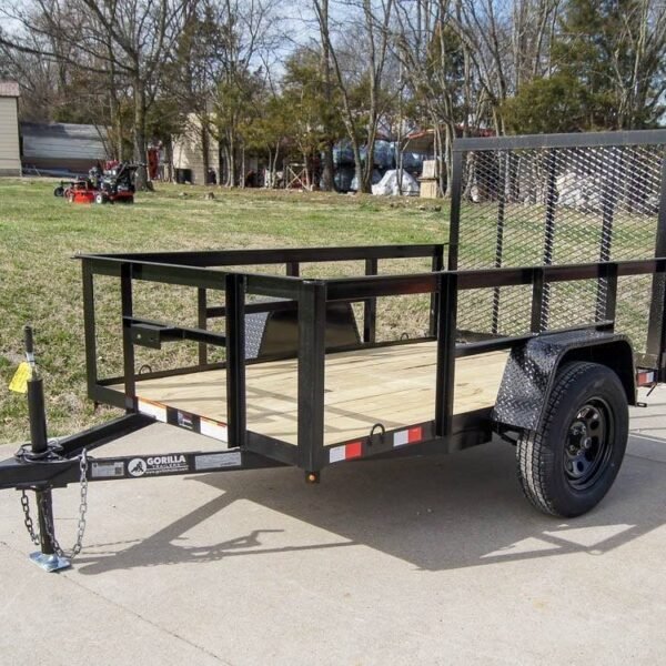 5×8 Straight Deck Utility Trailer with 2ft Side Rails 3500lb Axle