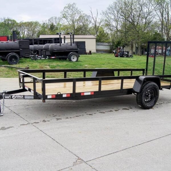5×14 Straight Deck Utility Trailer Tall Gate 3,500lb Axle