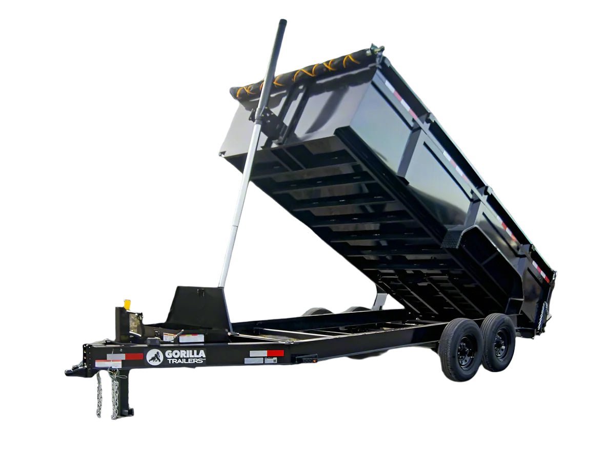 dsc05198-2-1.jpg 7x16 Gorilla Telescopic IBeam Dump Trailer with 3ft Sides (2) 7K Axles 14k GVWR - Image 1