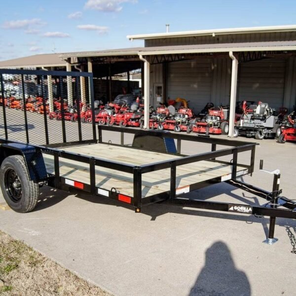 7×10 Powder Coated Straight Deck Utility Trailer 3,500lb Axles Tall Gate