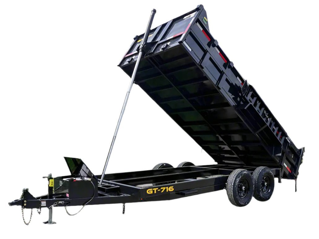 dsc05663_3-1.jpg 7x16 Telescopic Hydraulic Dump Trailer with 2ft Sides (2) 7K Axles GVWR 14K - Image 1