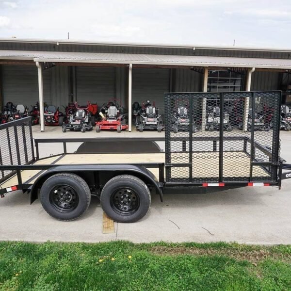 6.4×14 Tandem Dovetail Utility Trailer with Side Gate
