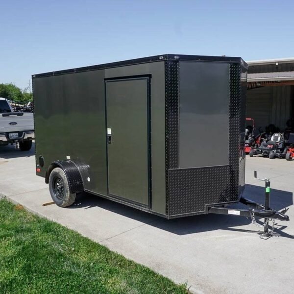6×12 Enclosed Trailer Charcoal Colour