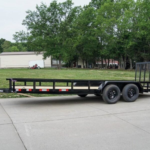 7×20 Straight Deck Utility Trailer (2) 3500lb Axles with Tall Gate