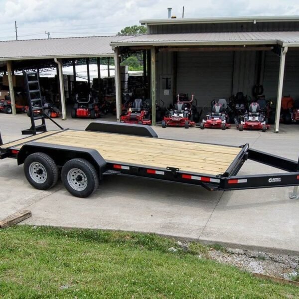 7×16 IBeam Equipment Trailer (2) 5200lb Axles with Stand-Up Ramps