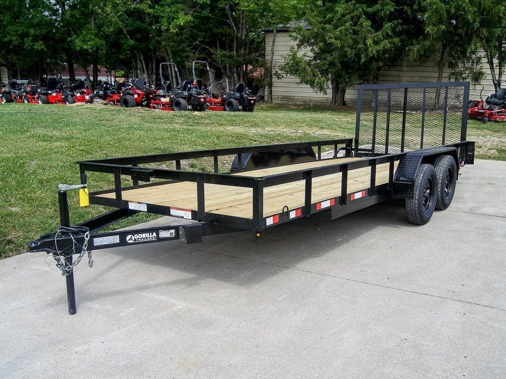 dsc07238.jpg 6.4×18 Straight Deck Utility Trailer with Tall Gate (2) 3500lb Axles - Image 1