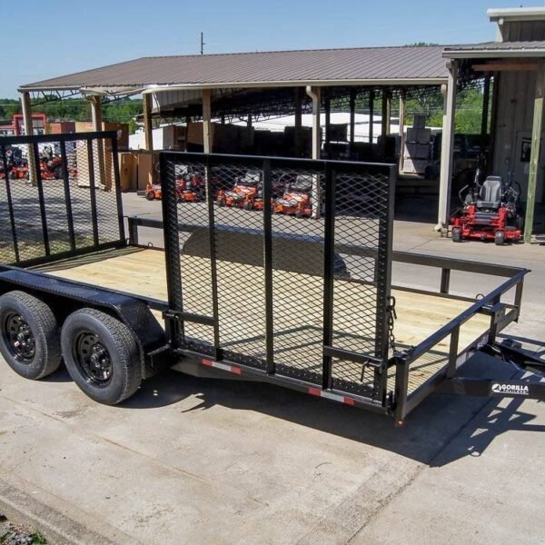 7×14 Straight Deck Utility Trailer with Side Gate (2) 3500lb Axles