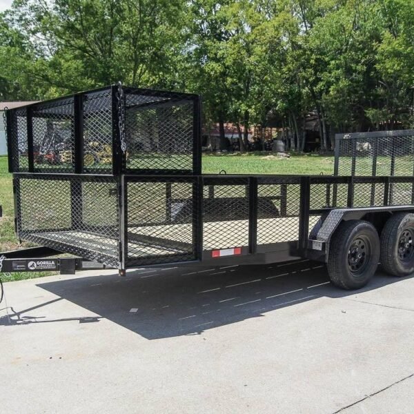 7×16 Straight Deck Utility Trailer with Stacked Baskets (2) 3500lb Axle