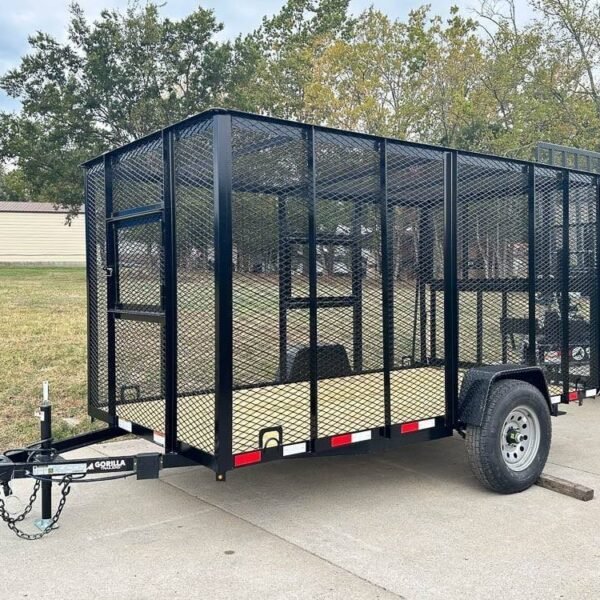 6.4×12 Straight Deck Aluminum Can Recycle Utility Trailer 3,500lb Axle with Brakes