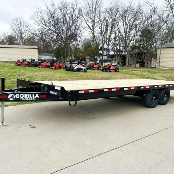 8.5×24 IBeam Deckover Equipment Trailer Straight Deck (2) 5200lb Axles