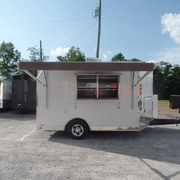 8.5' x 12' White Food Catering Concession Trailer