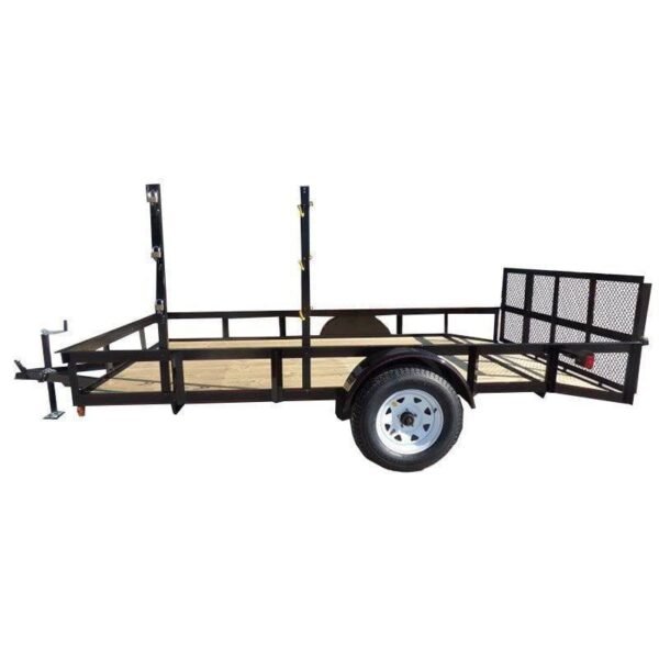 Utility Trailer 6.4×12 with Trimmer Racks Dove Tail Gate