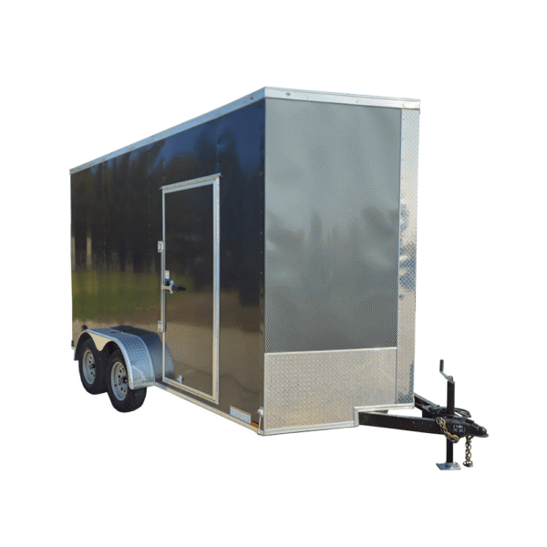 7′ x 14′ Charcoal Gray Enclosed Trailer 8ft Interior